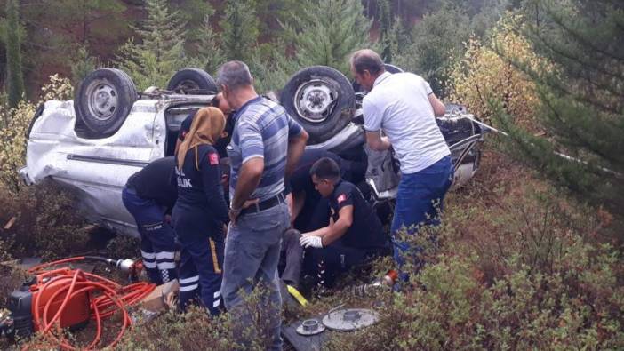 Burdur’da otomobil şarampole devrildi: 1 yaralı