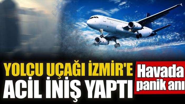 Havada panik anı! Yolcu uçağı İzmir'e acil iniş yaptı