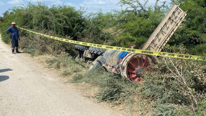 Adana'da traktör devrildi: 1 ölü