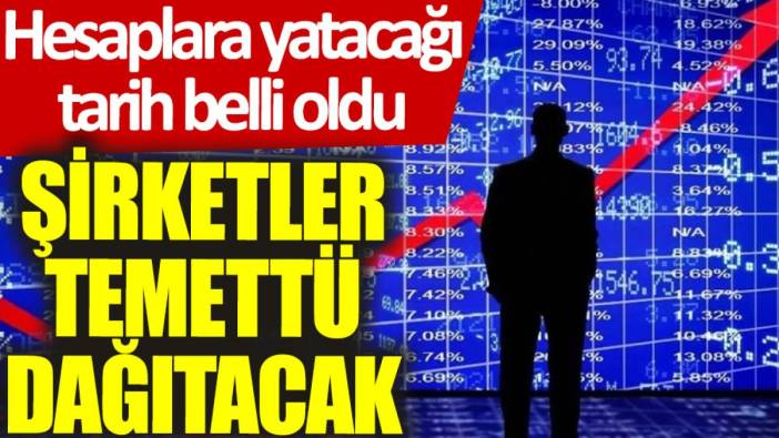 Şirketler temettü dağıtacak: Hesaplara yatacağı tarih belli oldu
