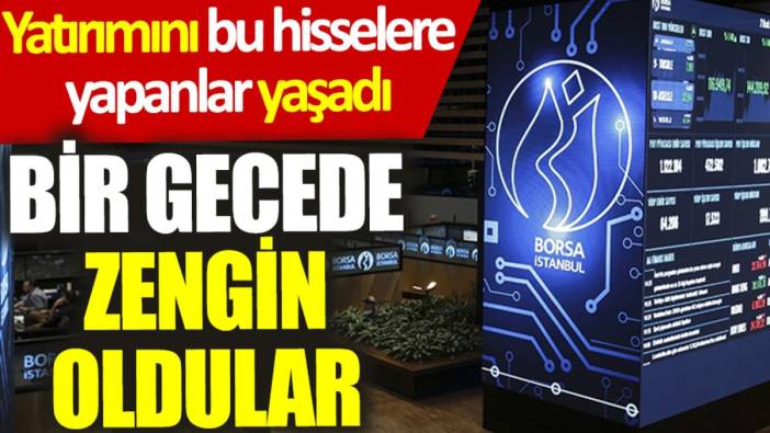 Yatırımını bu hisselere yapanlar yaşadı: Bir gecede zengin oldular