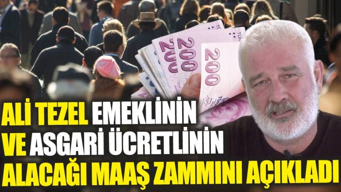 Ali Tezel emeklinin ve asgari ücretlinin alacağı maaş zammını açıkladı