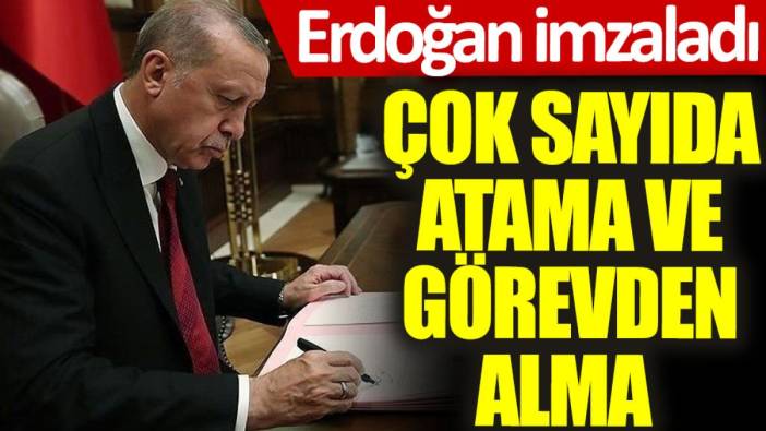 Cumhurbaşkanı Erdoğan'dan çok sayıda atama ve görevden alma