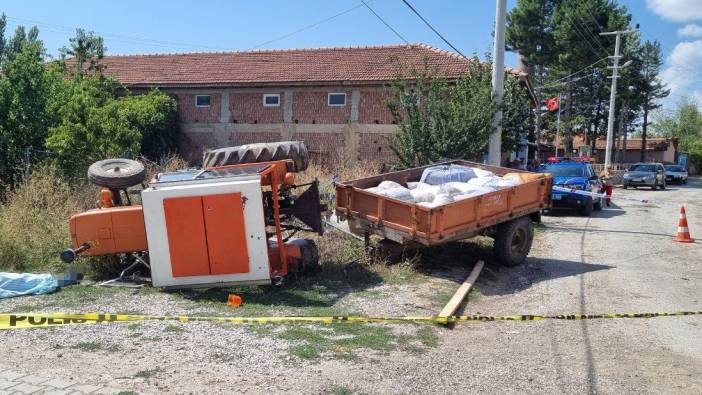 Çorum'da devrilen traktörün sürücüsü öldü