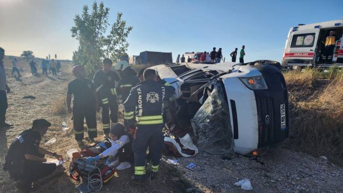 Konya'da feci kaza: 2 ölü, 9 yaralı