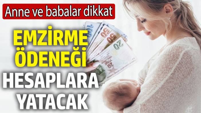 Emzirme ödeneği hesaplara yatacak! Anne ve babalar dikkat