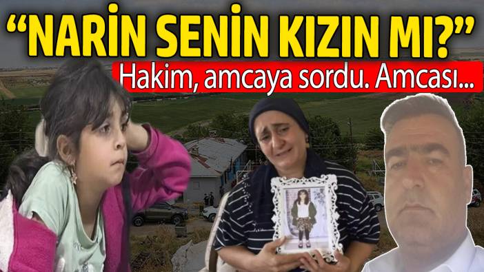 "Narin senin kızın mı?" Hakim'den amcaya şok soru