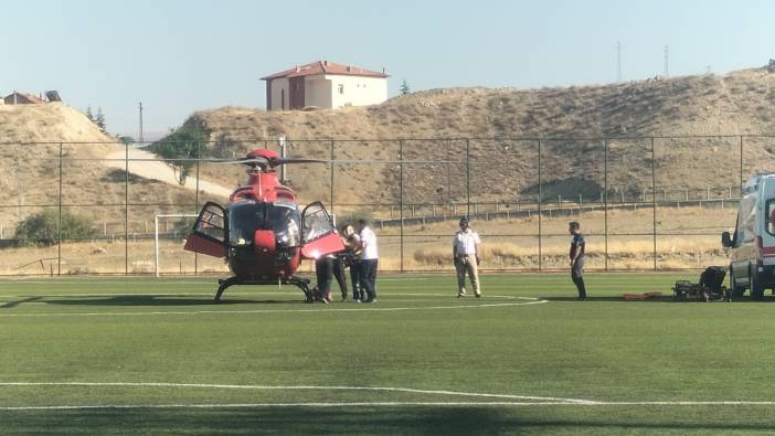Ambulans helikopter kalp krizi geçiren hasta için havalandı