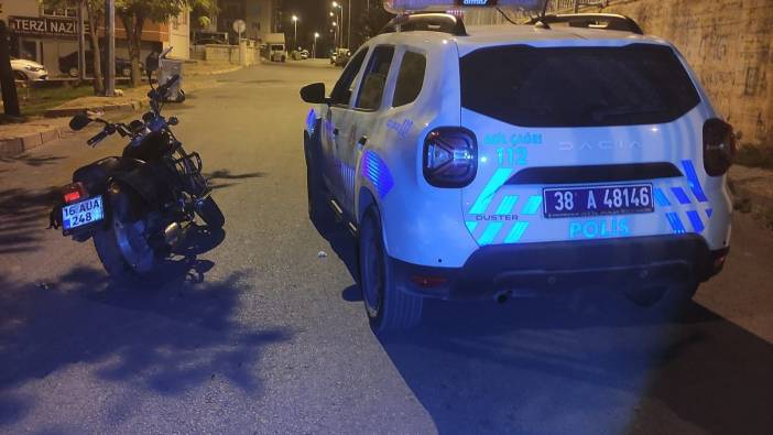 Kayseri'de motosiklet çalarken polise yakalandı