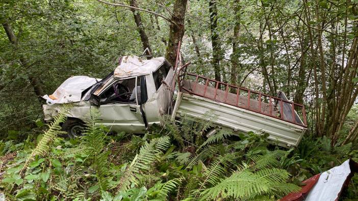 Rize’de uçuruma yuvarlanan kamyonetin sürücüsü öldü