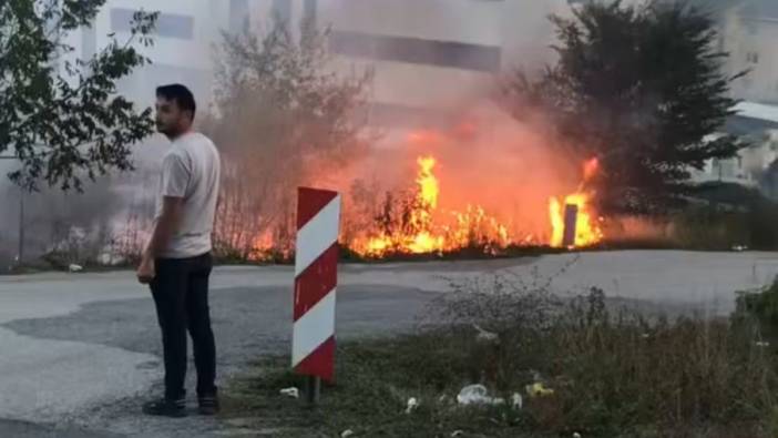 Sakarya'da korkutan yangın: Mahalleli sokağa döküldü