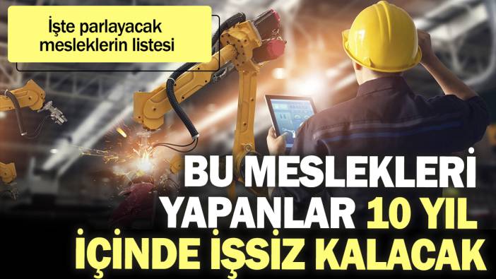 Bu meslekleri yapanlar 10 yıl içinde işsiz kalacak. İşte parlayacak mesleklerin listesi