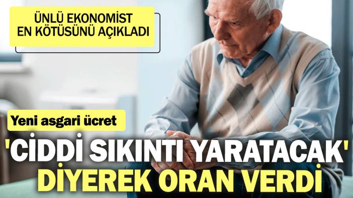 Yeni asgari ücret 'ciddi sıkıntı yaratacak' diyerek oran verdi: Ünlü ekonomist en kötüsünü açıkladı