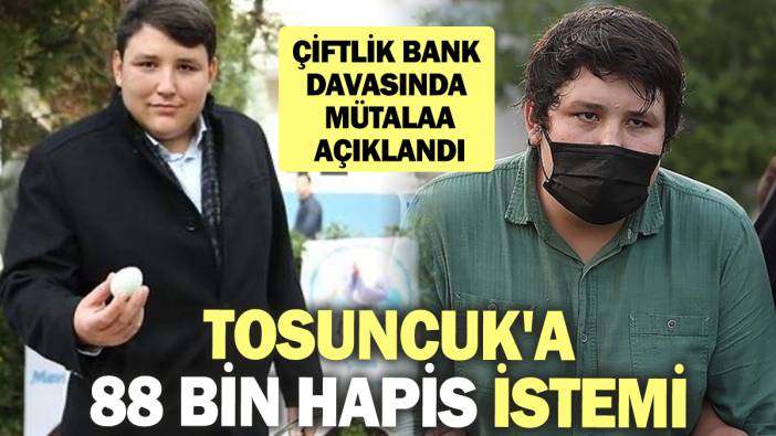 Son dakika... Çiftlik Bank davasında Tosuncuk'a 88 bin 302 yıl hapis istemi