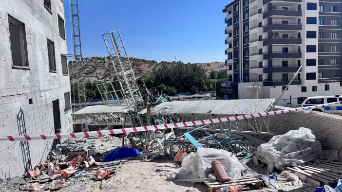 Gaziantep'te feci olay: İşçinin üzerine vinç düştü