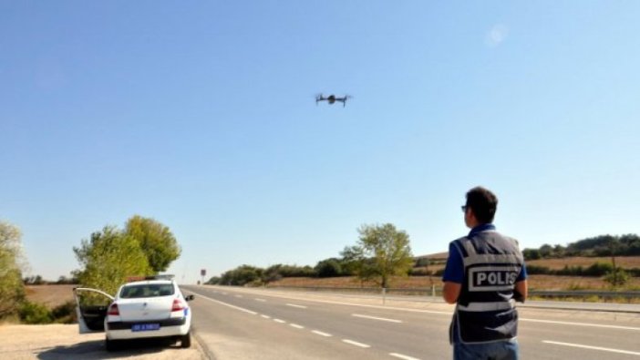 Karayolunda drone ile trafik denetimi