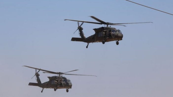 Fırat'ın doğusunda altıncı ortak helikopter uçuşu