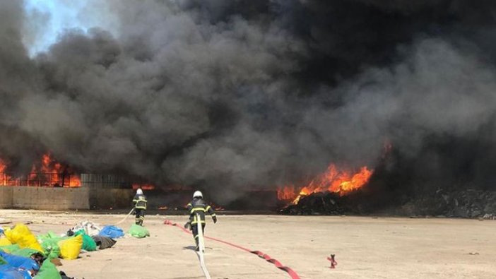 Kırıkkale'de fabrika deposunda yangın