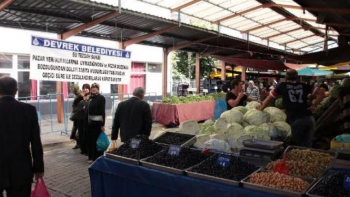 Müşteriye kötü davranan pazarcıya tezgah yasağı