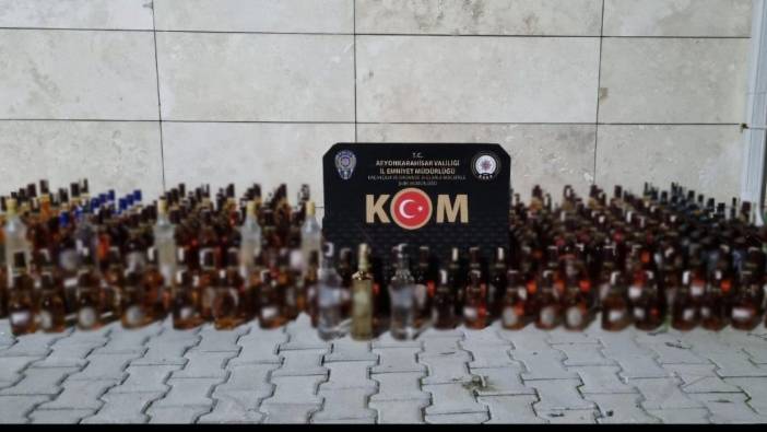 Yüzlerce şişe sahte bandrollü alkol ele geçirildi