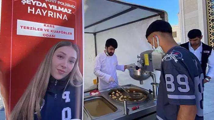 Şehit polis Şeyda Yılmaz hayrına lokma dağıttılar