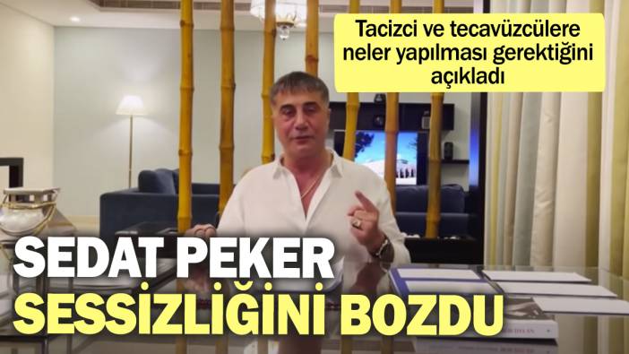 Sedat Peker sessizliğini bozdu