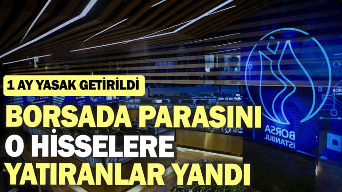 Borsada parasını o hisseye yatıranlar yandı: 1 ay yasak getirildi