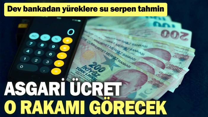 Dev bankadan yüreklere su serpen tahmin: Asgari ücret o rakamı görecek