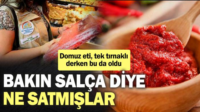 Bakın salça diye ne satmışlar! Domuz eti, tek tırnaklı derken bu da oldu...