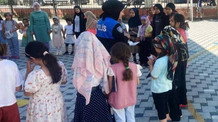 Gümüşhane’de polisler öğrencileri hırsızlık ve dolandırıcılık suçları hakkında bilgilendirdi