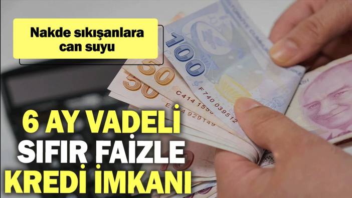 Nakde sıkışanlara can suyu: 6 ay vadeli sıfır faizle kredi imkanı