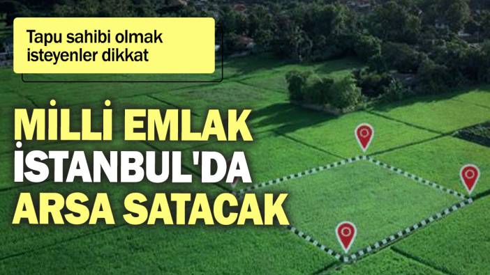Milli Emlak İstanbul'da arsa satacak: Tapu sahibi olmak isteyenler dikkat