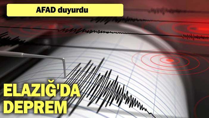 Elazığ'da 4.4 büyüklüğünde deprem