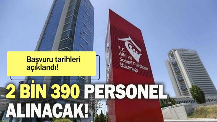 2 bin 390 personel alınacak: Başvuru şartları belli oldu!