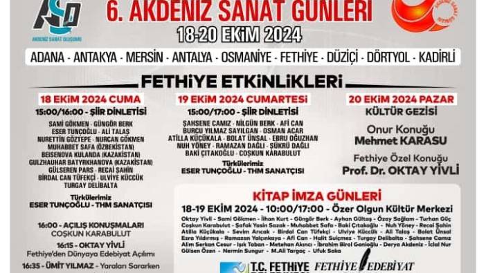 Fethiye’de 6. Akdeniz Sanat Günleri başlıyor