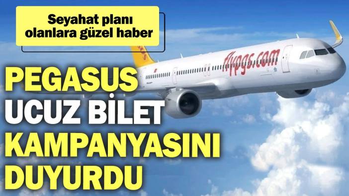 Seyahat planı olanlara güzel haber: Pegasus ucuz bilet kampanyasını duyurdu