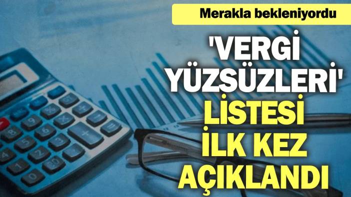 'Vergi Yüzsüzleri' listesi ilk kez açıklandı