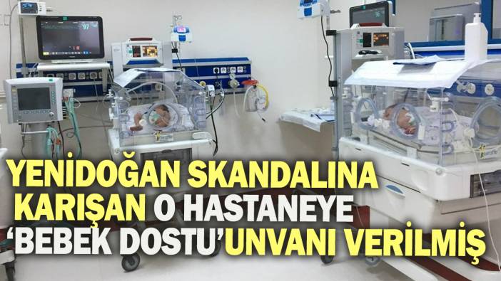 Yenidoğan skandalına karışan o hastaneye bebek dostu unvanı verilmiş