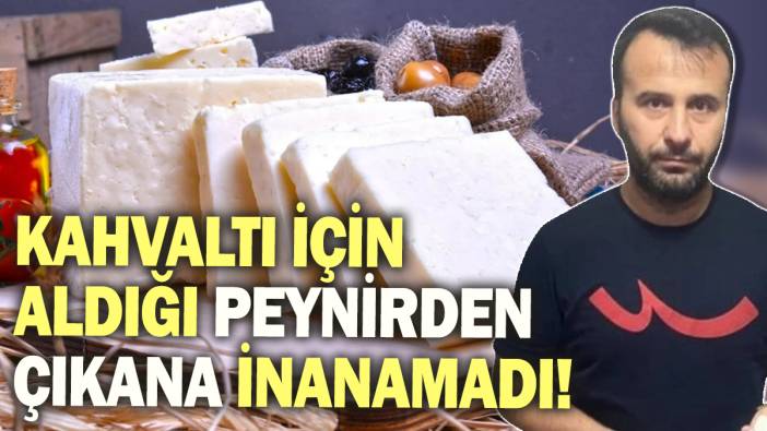 Kahvaltı için aldığı peynirden çıkana inanamadı