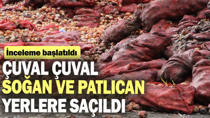 Çuval çuval soğan ve patlıcan yerlere saçıldı: İnceleme başlatıldı