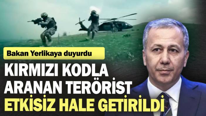 SON DAKİKA... Kırmızı kodla aranan terörist etkisiz hale getirildi