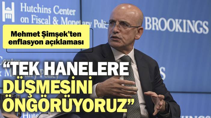 Mehmet Şimşek’ten enflasyon açıklaması: Tek hanelere düşmesini öngörüyoruz