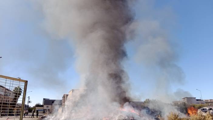 Mobilyacılar Sitesi'ndeki boş alanda yangın paniği