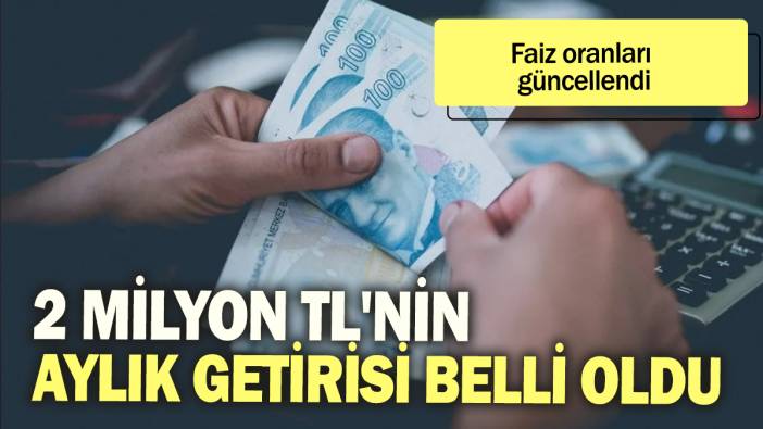 Faiz tutarları güncellendi: 2 milyon TL'nin aylık getirisi belli oldu