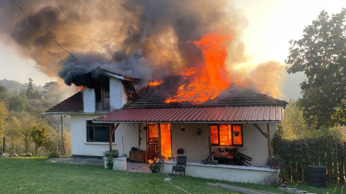 Düzce'de yangın evi küle çevirdi