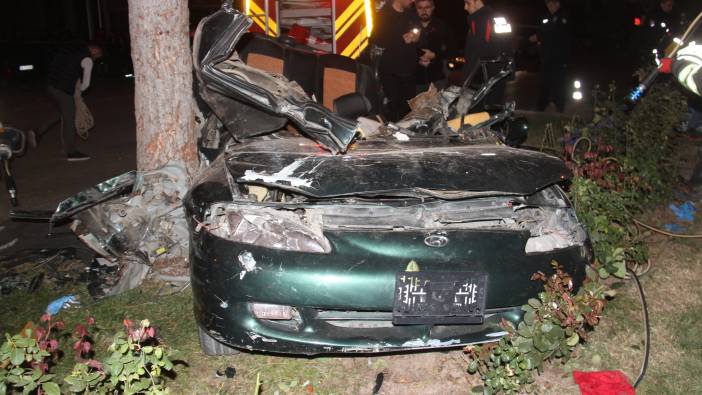 Konya'da otomobil ağaca çarptı: 1 ölü