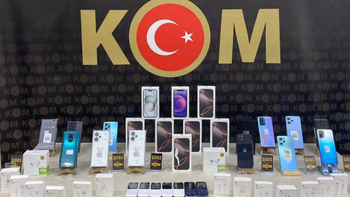 Sivas’ta 1 milyon TL değerinde kaçak telefon ele geçirildi