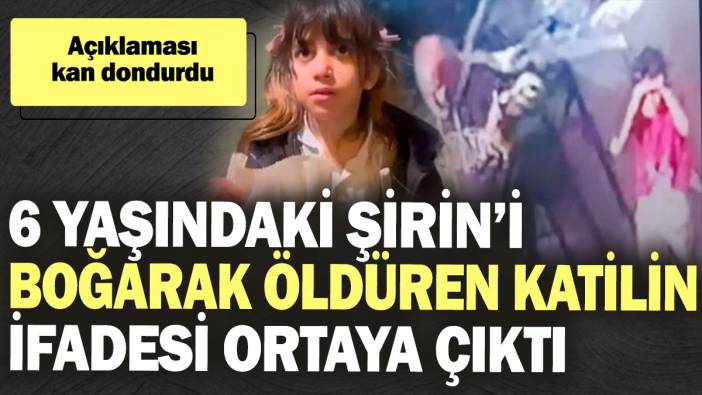 6 yaşındaki Şirin’i boğarak öldüren katilinin ifadesi ortaya çıktı: Açıklaması kan dondurdu