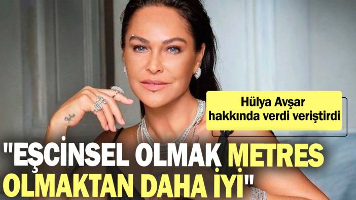 Hülya Avşar'a sert sözler: "Eşcinsel olmak metres olmaktan daha iyi"