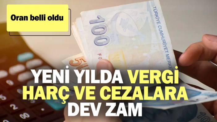 Yeni yılda vergi harç ve cezalara dev zam! Oran belli oldu